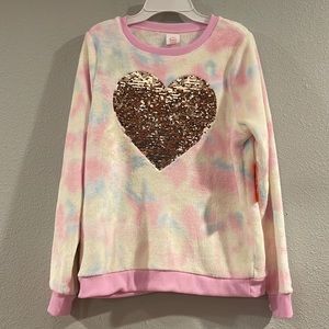 wonder nation heart flip sequin sweatshirt, CL (14-16)